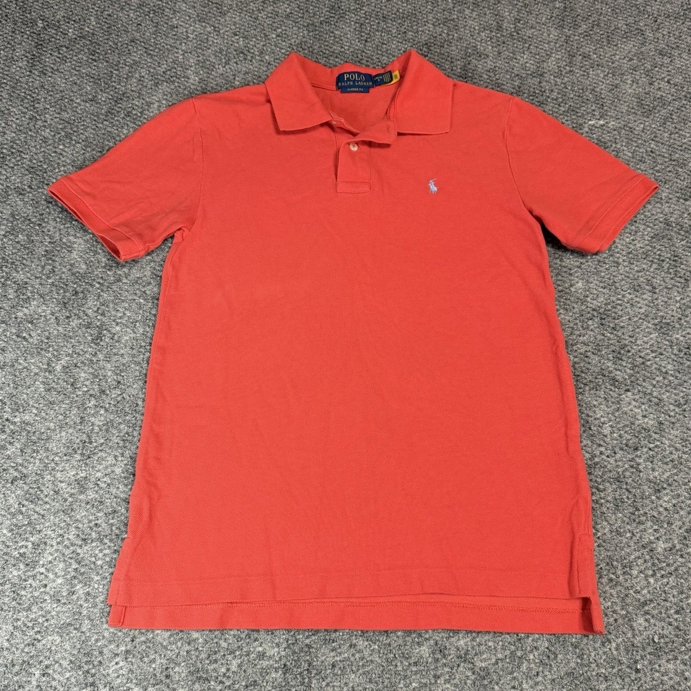 Polo Ralph Lauren Polo Shirt Classic Fit Coral Pony Logo Kids Size L 14/16